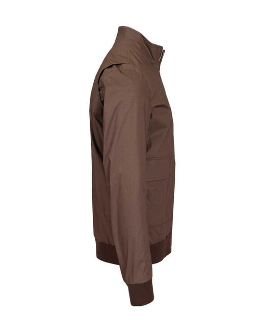 Herno Brown Zip-Up Bomber Jacket for men