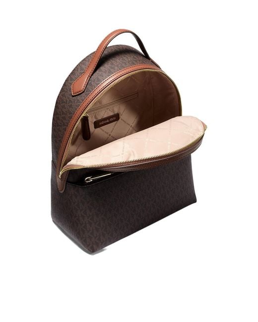Michael Kors Brown Sheila Medium Logo Backpack