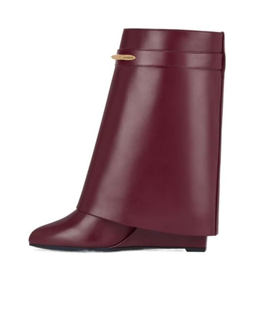 Givenchy Purple Shark Ankle Boots
