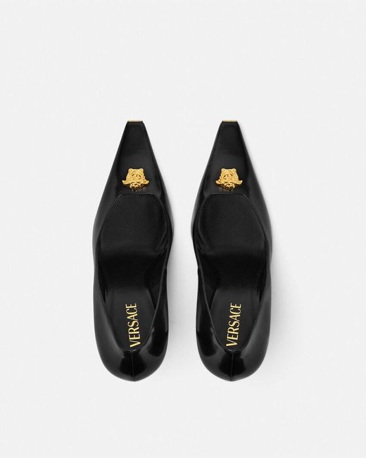 Versace Black T 105 Medusa Detail Pumps