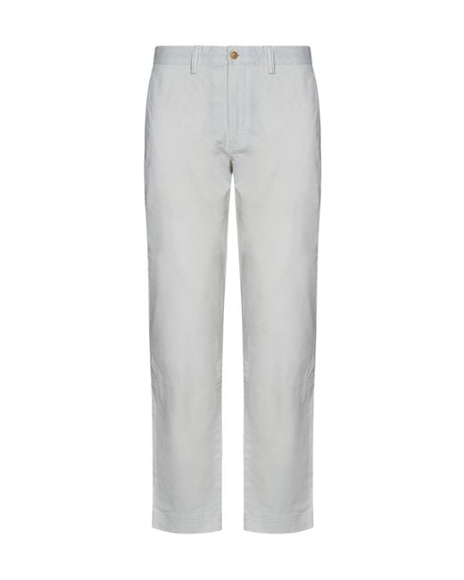 Polo Ralph Lauren Gray Belt-Looped Skinny Trousers for men