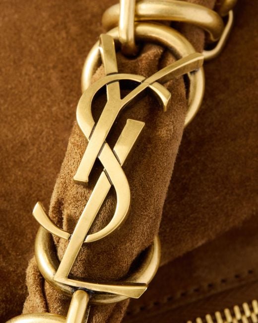 Saint Laurent Brown Amalia Small Hobo