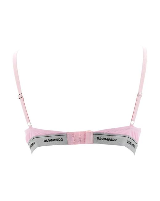 DSquared² Pink Logo Bra