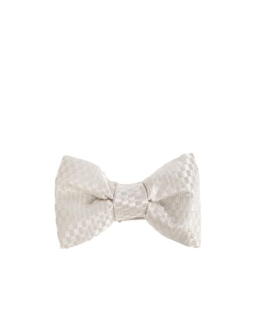 Tom Ford White Checked Bow Tie for men