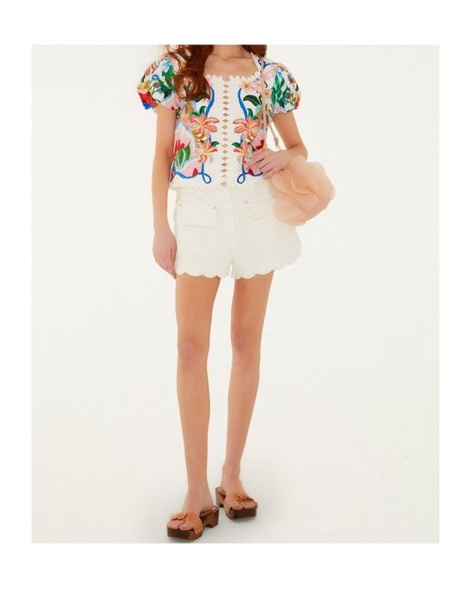 Farm Rio Multicolor Belt Loop Shorts