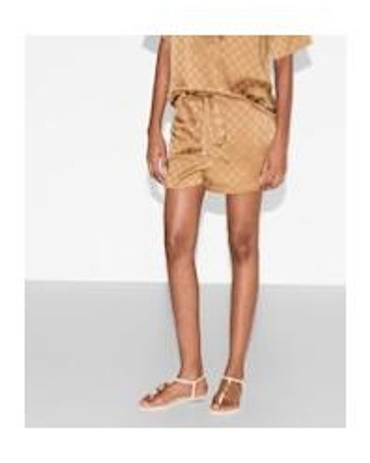 Gucci Natural Satin Short Shorts
