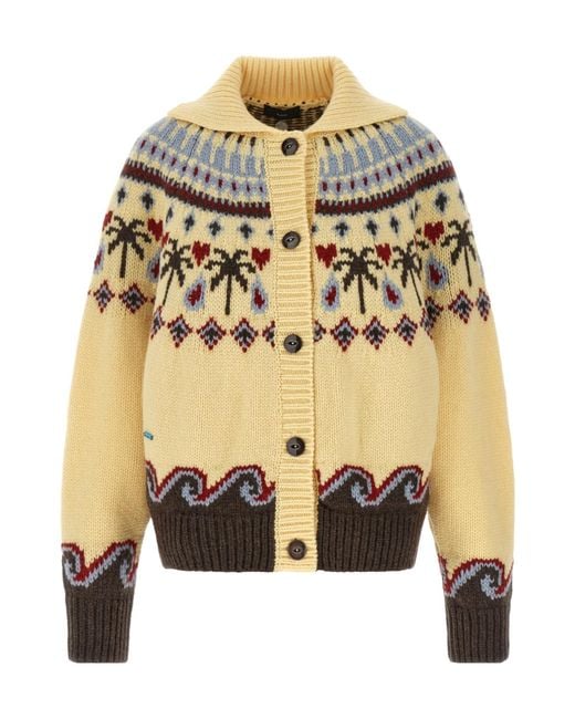 Alanui Metallic Sweet Winter Jacquard Cardigan