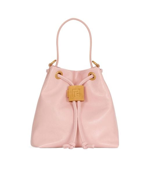 Balmain Pink Mini Pulse Bucket Bag
