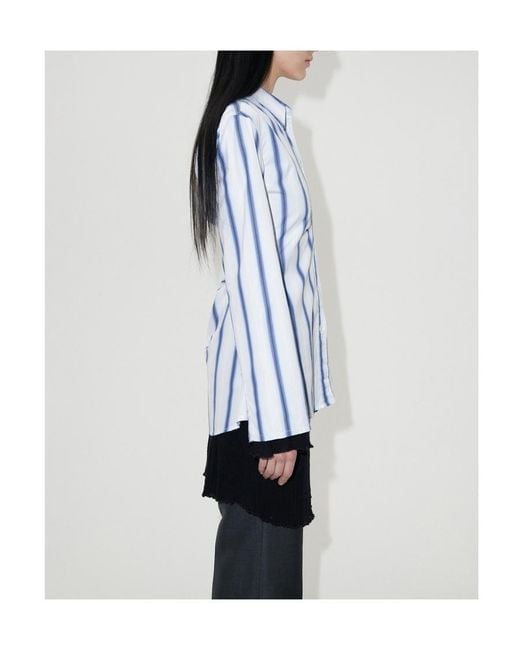 Our Legacy Blue Striped Long-Sleeved Shirt