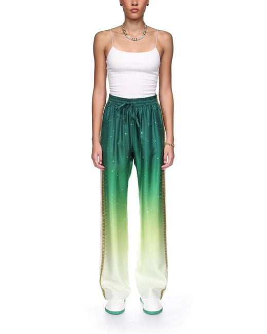 Casablanca Green Joyaux D'Afrique Wide Leg Trousers