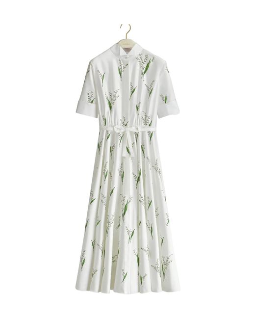 Dior White Mid-Length Flared Shirtdress