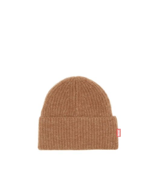 DIESEL Brown K-Lollo-Hat Knitted Beanie for men