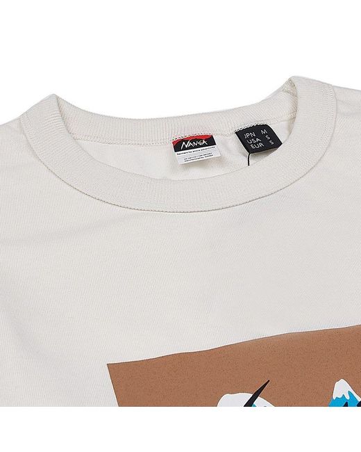 NANGA White Crew Neck T-Shirt for men