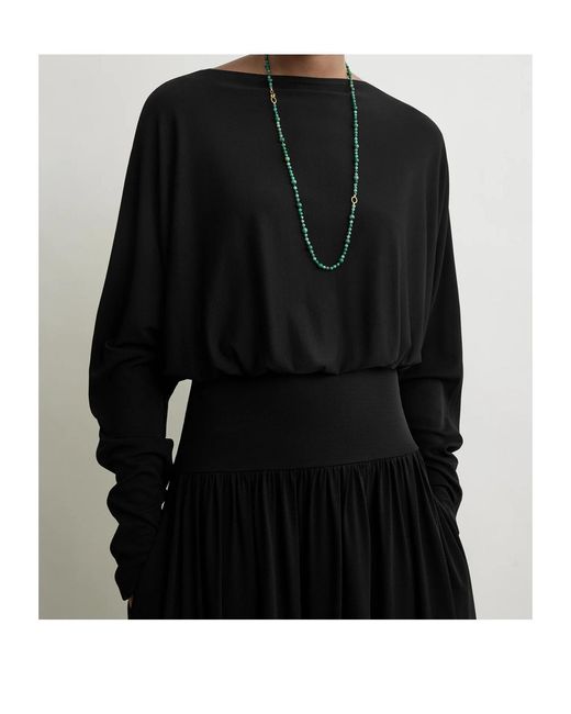 Totême Black Long-Sleeved Dress