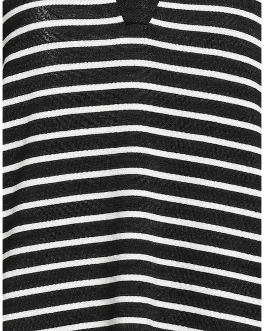 Rag & Bone Black Lightweight Striped Knit Sweater