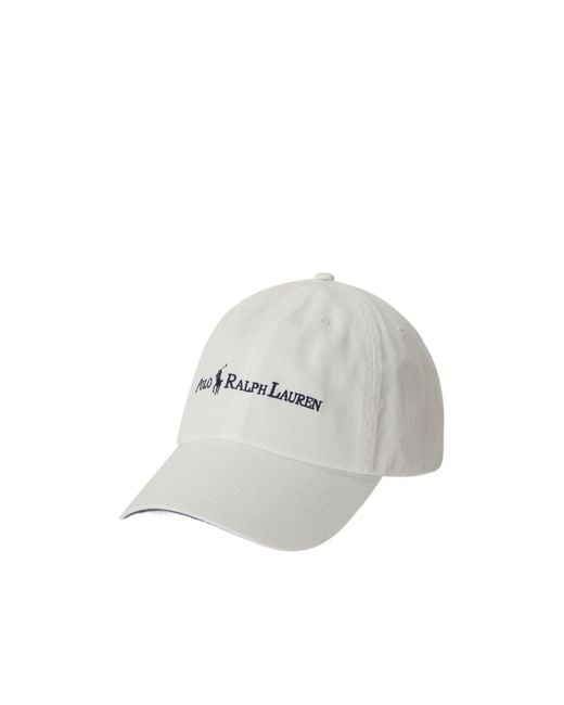 Polo Ralph Lauren White Logo Embroidered Cap for men
