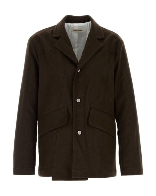 NAMACHEKO Black Tailored Button-Up Jacket for men