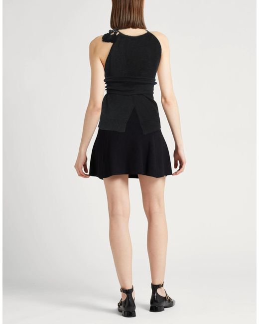Max Mara Black Sleeveless Crew Neck Knit Top