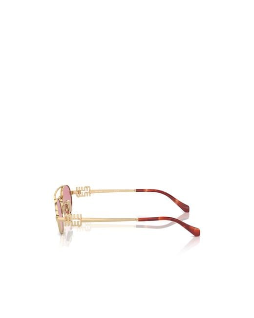 Miu Miu Pink Eyewear Aviator Sunglasses