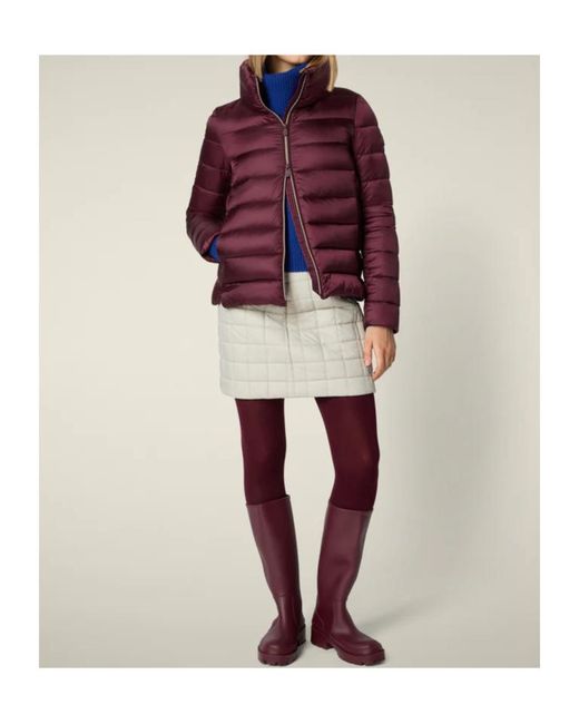 Save The Duck Purple Zip-Up Puffer Jacket