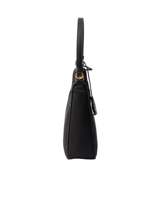 Prada Black Mini Re-Edition 2005 Re-Nylon Logo Detail Handbag