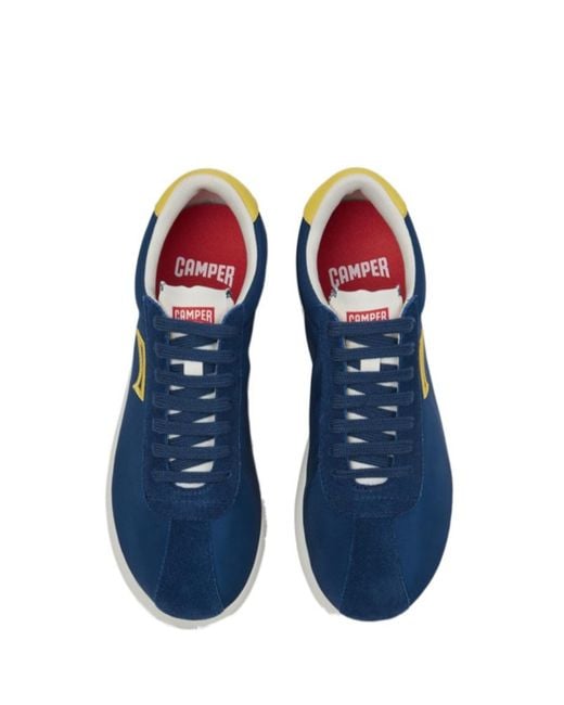 Camper Blue Textile And Nubuck Leather Sneakers For