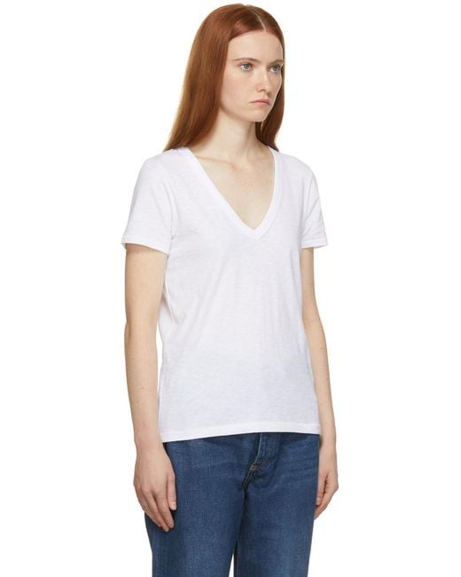 Rag & Bone White V-Neck T-Shirt