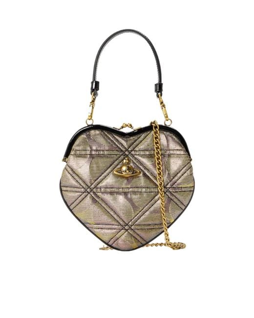 Vivienne Westwood White Viv Belle Heart-Shaped Shoulder Bag