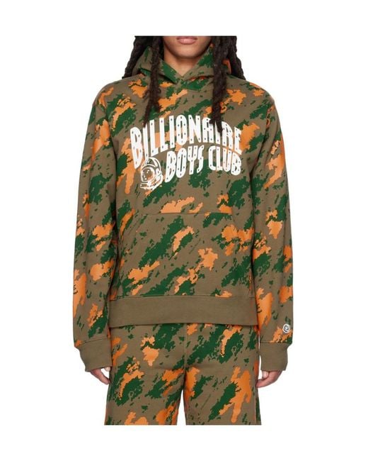 BBCICECREAM Green Camouflage-Printed Long-Sleeved Hoodie for men