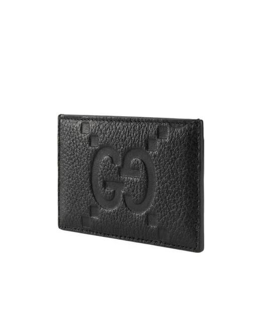Gucci Black Logo Embossed Card Holder for men