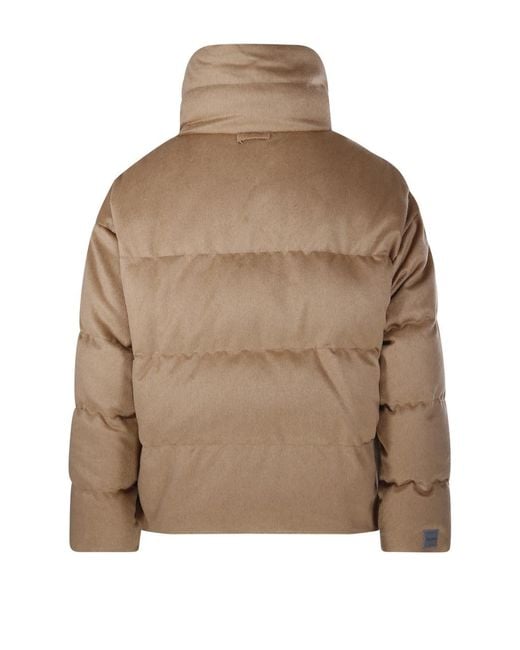 Max Mara Brown Zip-Up High Neck Reversible Jacket