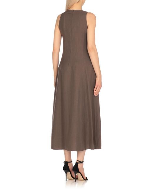 Antonelli Brown Monsen Sleeveless Dress