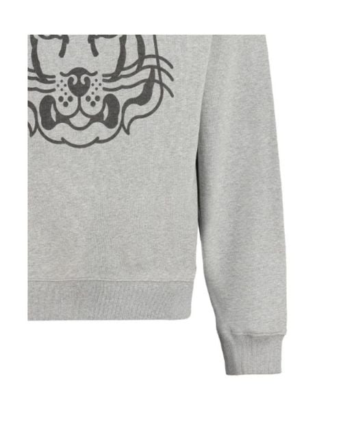 KENZO Gray Tiger-Print Sweatshirt for men