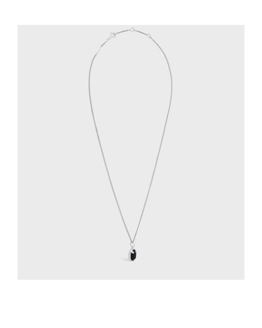 Céline White Bevelled Necklace for men
