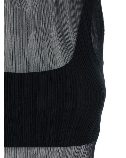 Jonathan Simkhai Black Oakley' Top With Semi-Transparent Effect