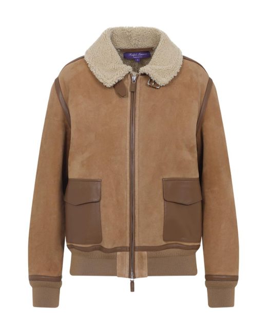 Ralph Lauren Brown Collection Two Way Zipped Bomber Jacket