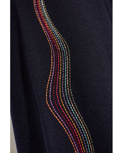 Paul Smith Blue Elastic Waist Casual Pants