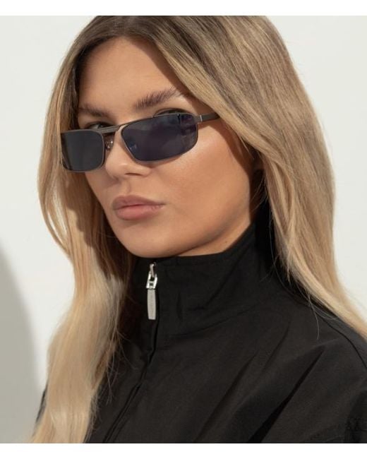Balenciaga White Eyewear Rectangular Frame Sunglasses for men