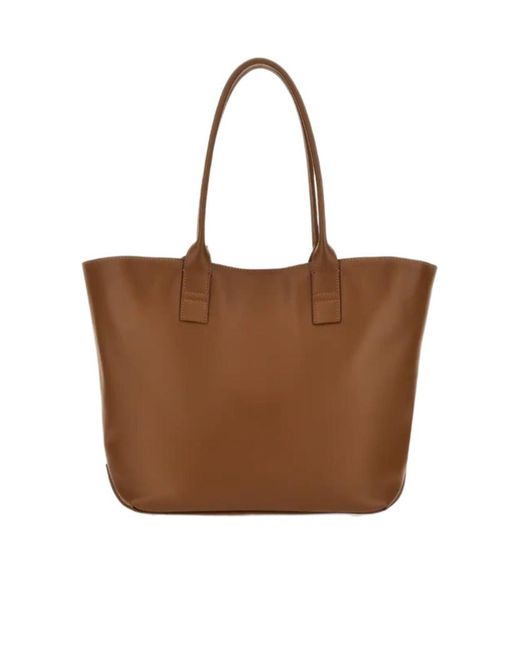 Hogan Brown Small Address Shopping Bag