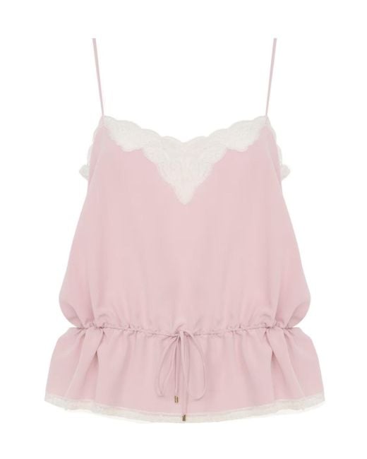 Chloé Pink Drawstring Camisole Top