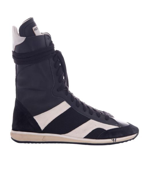 Patrizia Pepe Blue Racing Skin '93 Lace-Up Boots