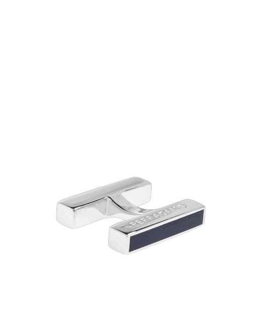 Ferragamo White T-Shaped Cufflinks for men