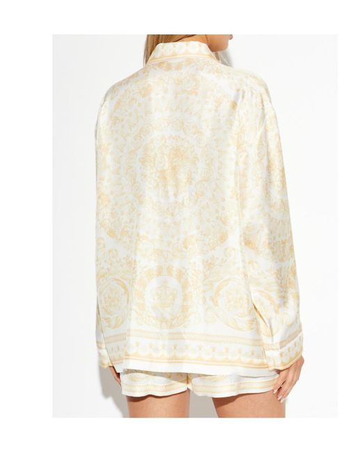 Versace Natural La Coupe Des Dieux Printed Shirt