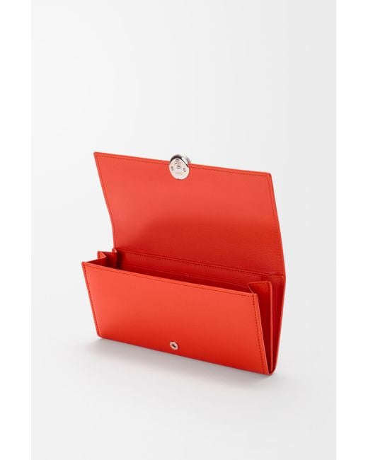 Loewe Red Pebble Continental Wallet