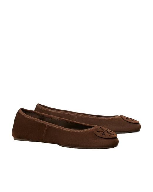 Tory Burch Brown Rena Travel Slip-On Ballet Flats