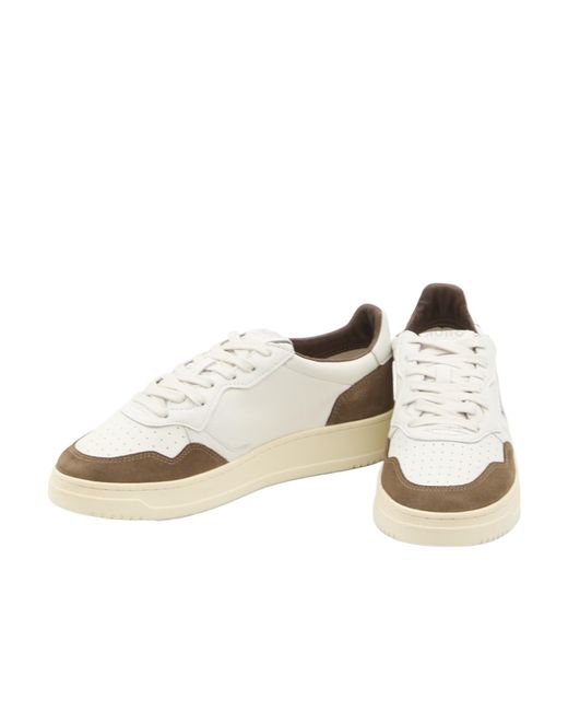 Autry White Medalist Low-Top Sneakers for men