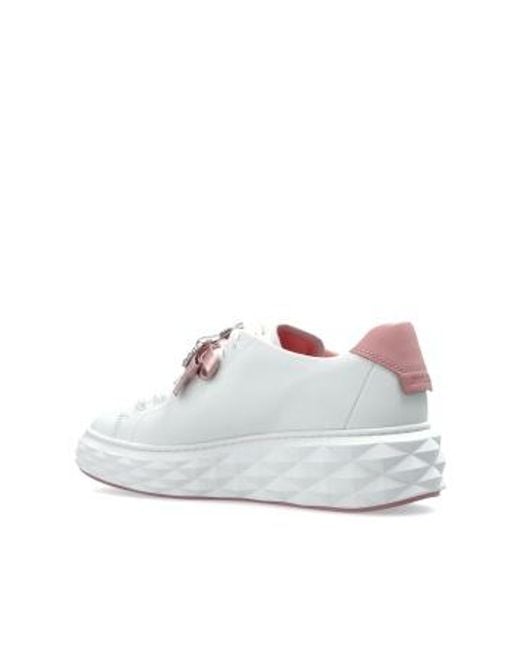 Jimmy Choo White 'Diamond' Sports Shoes