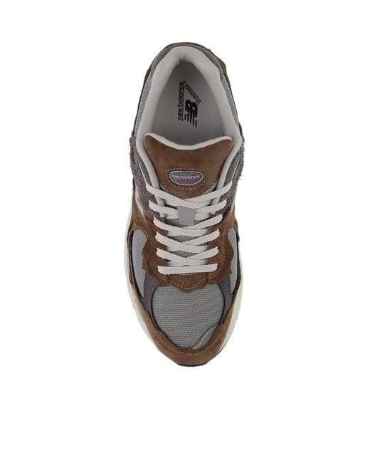 New Balance Brown 2002R Lace-Up Sneakers for men