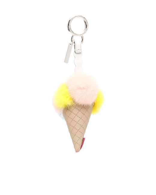 Fendi Blue Ice Cream Cone Keyring