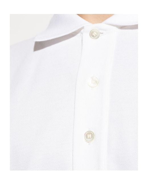 Lanvin White Short Sleeved Polo Shirt for men